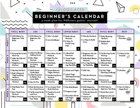 beginners calendar blogilates|beginners workout calendar Archives .